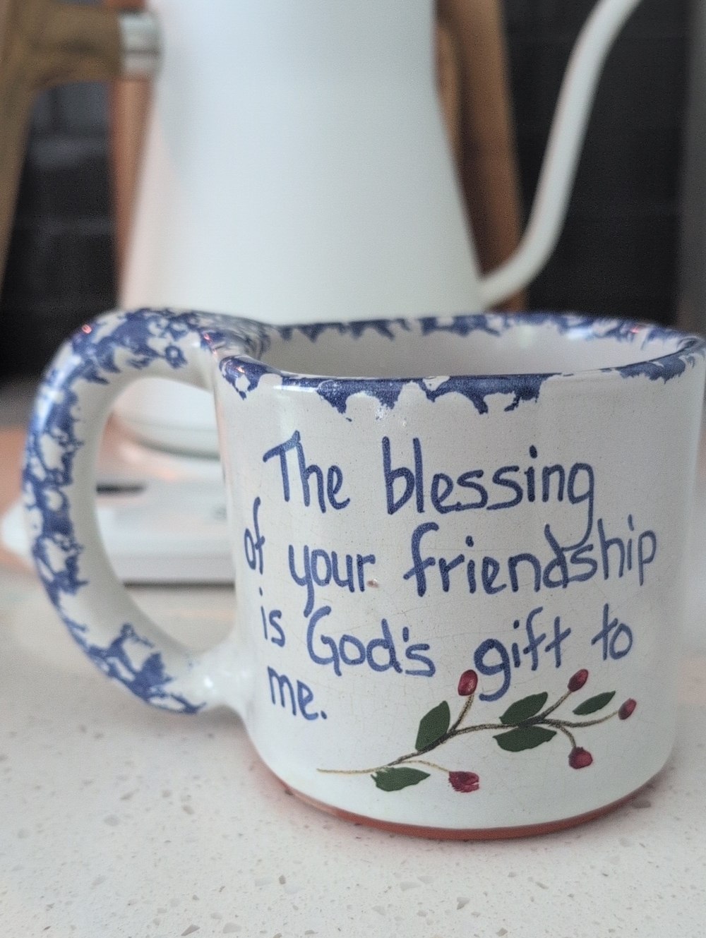 Vintage Pigeon Switch Tennyson Friendship Blessing Ceramic Coffee Stoneware Mug - Picture 1 of 7